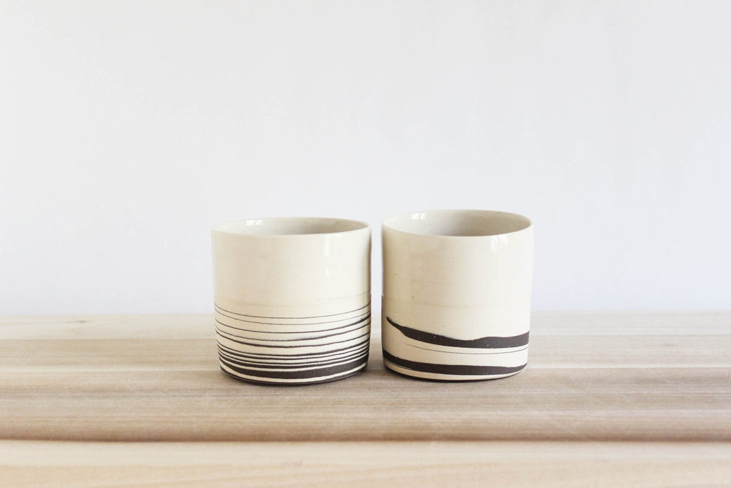 Straight sided STRATA cups, small, s/2 (set a)