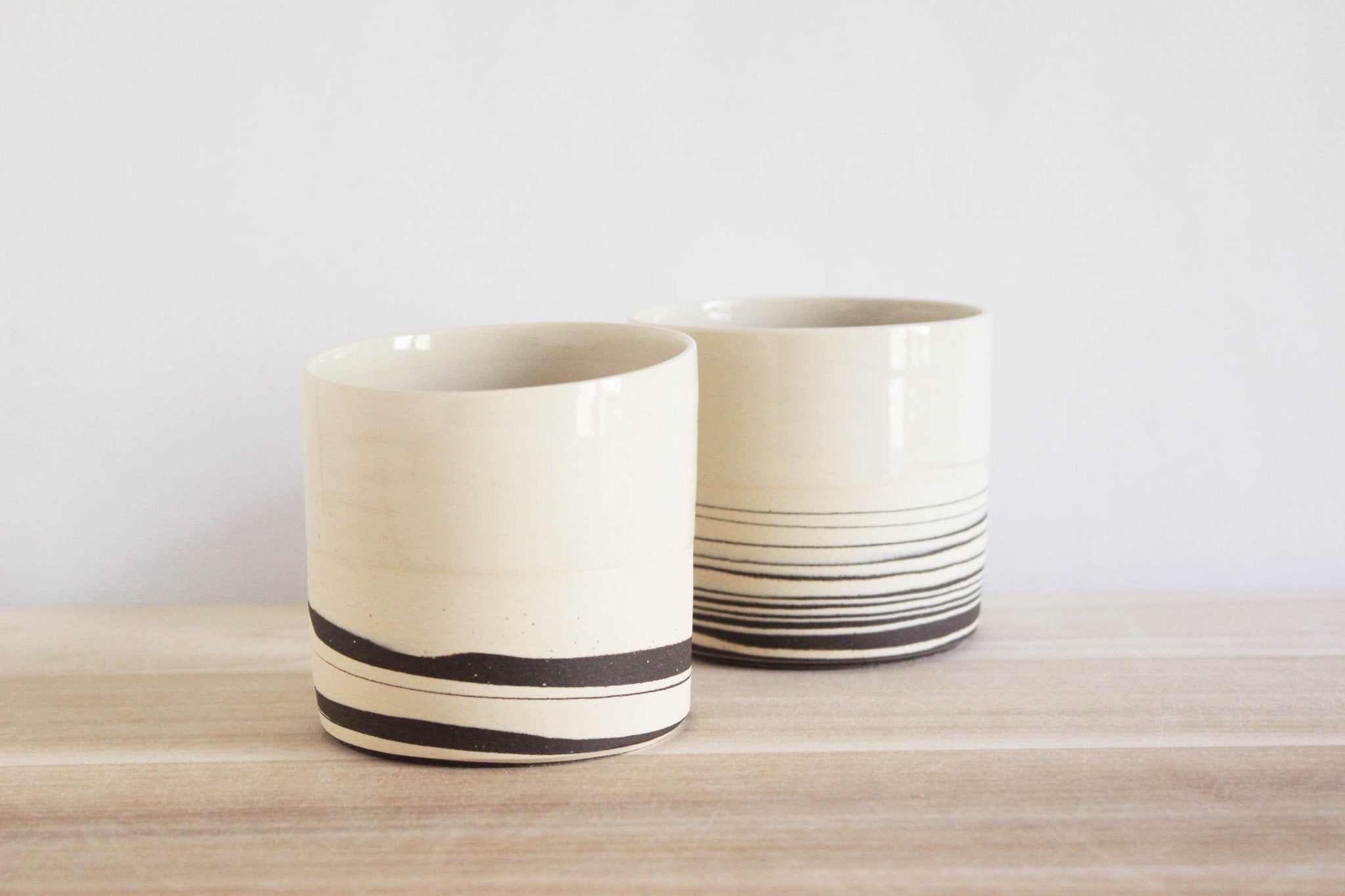 Straight sided STRATA cups, small, s/2 (set a)